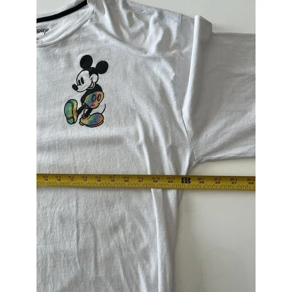 Disney Mickey Mouse Tie Dye Watercolor 2 Sided T Shirt Long Sleeve Tee Adult XXL - Picture 4 of 8
